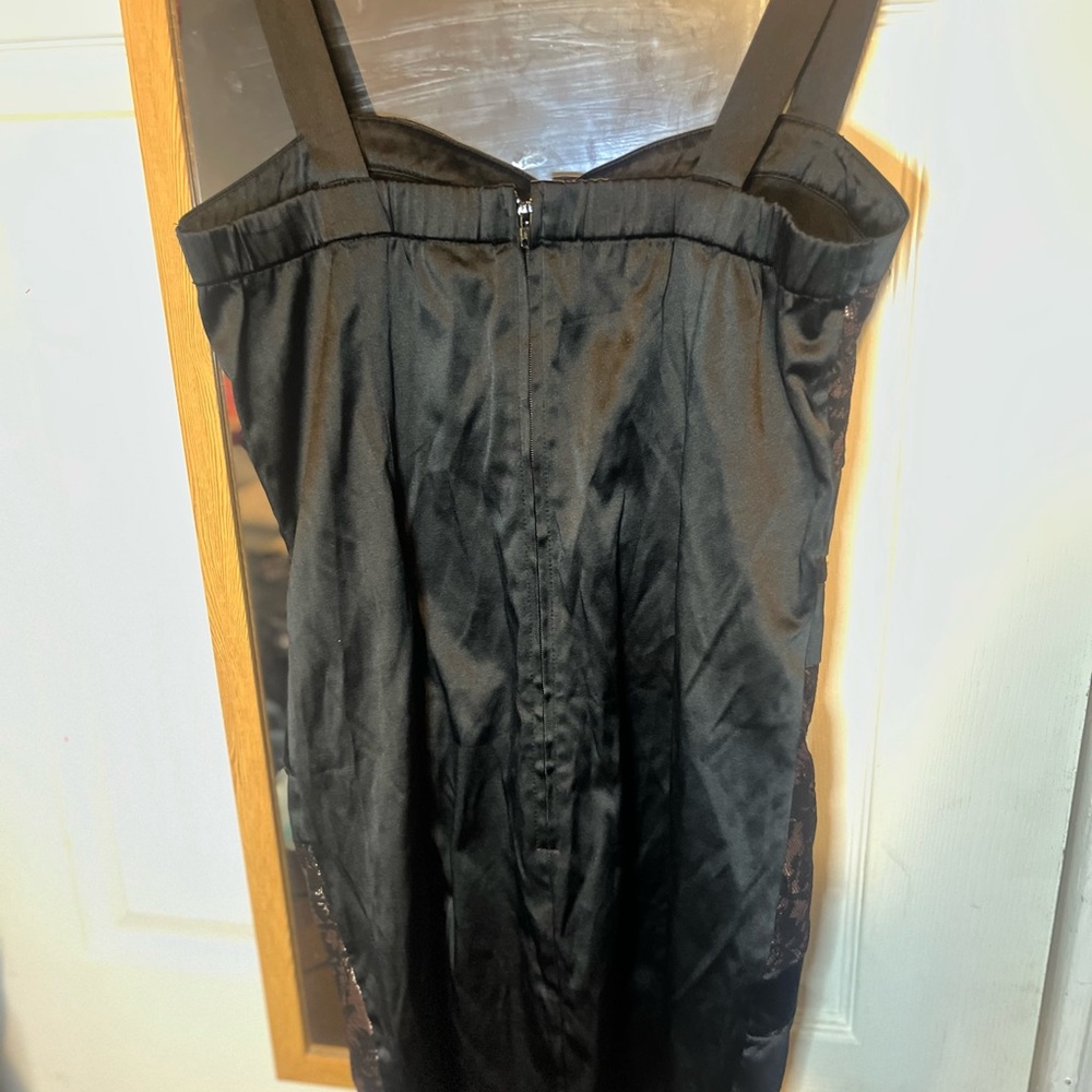 Dynamite Black and Brown Strapless Lace Dress - Picture 6 of 9